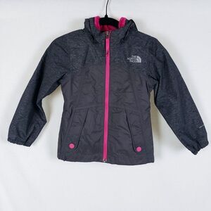 The North Face Girls XXS Softshell Winter Jacket Gray Outdoor Fleece-Lined